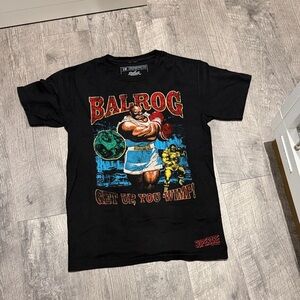 Black Graphic T-Shirt with Balrog Design